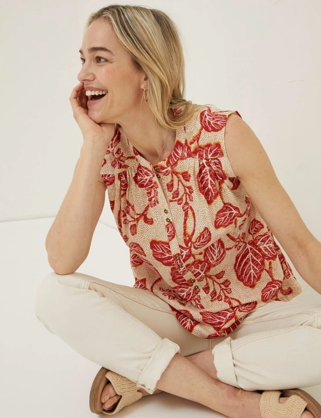 Pure Cotton Floral Cami Top 3 Pure Cotton Floral Cami Top - Image 3