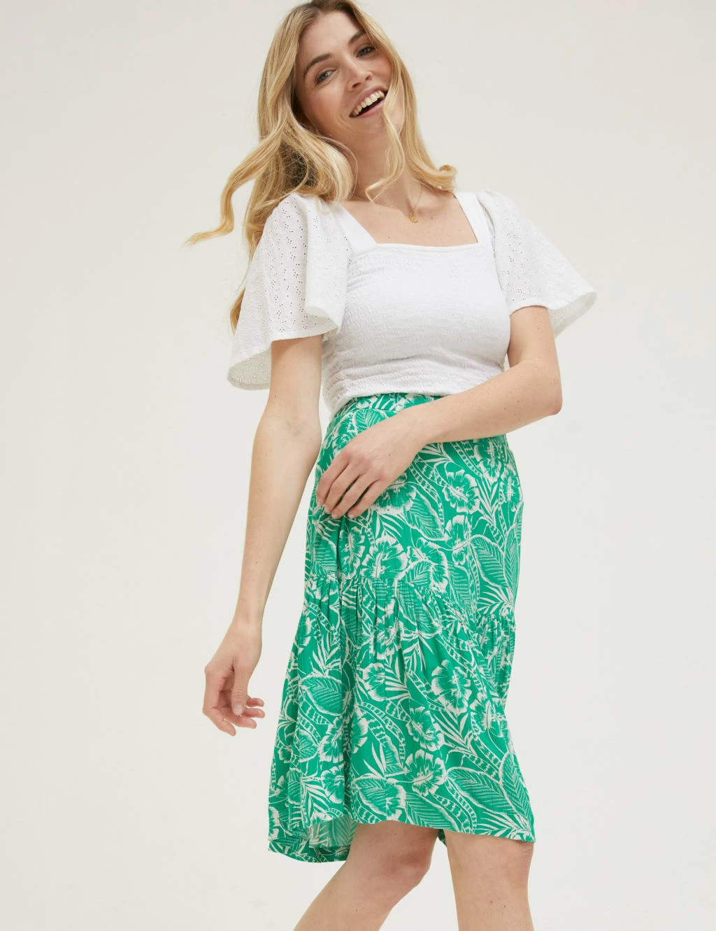 Printed Mini Tiered Skirt 1 Printed Mini Tiered Skirt