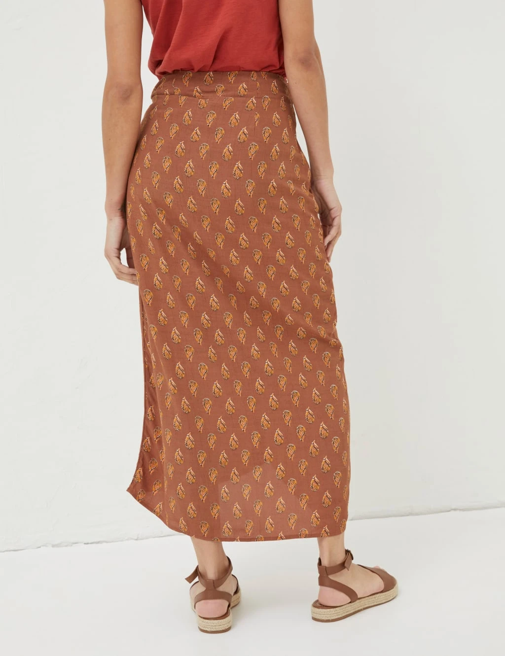 Printed Midi Wrap Skirt 3 Printed Midi Wrap Skirt - Image 3