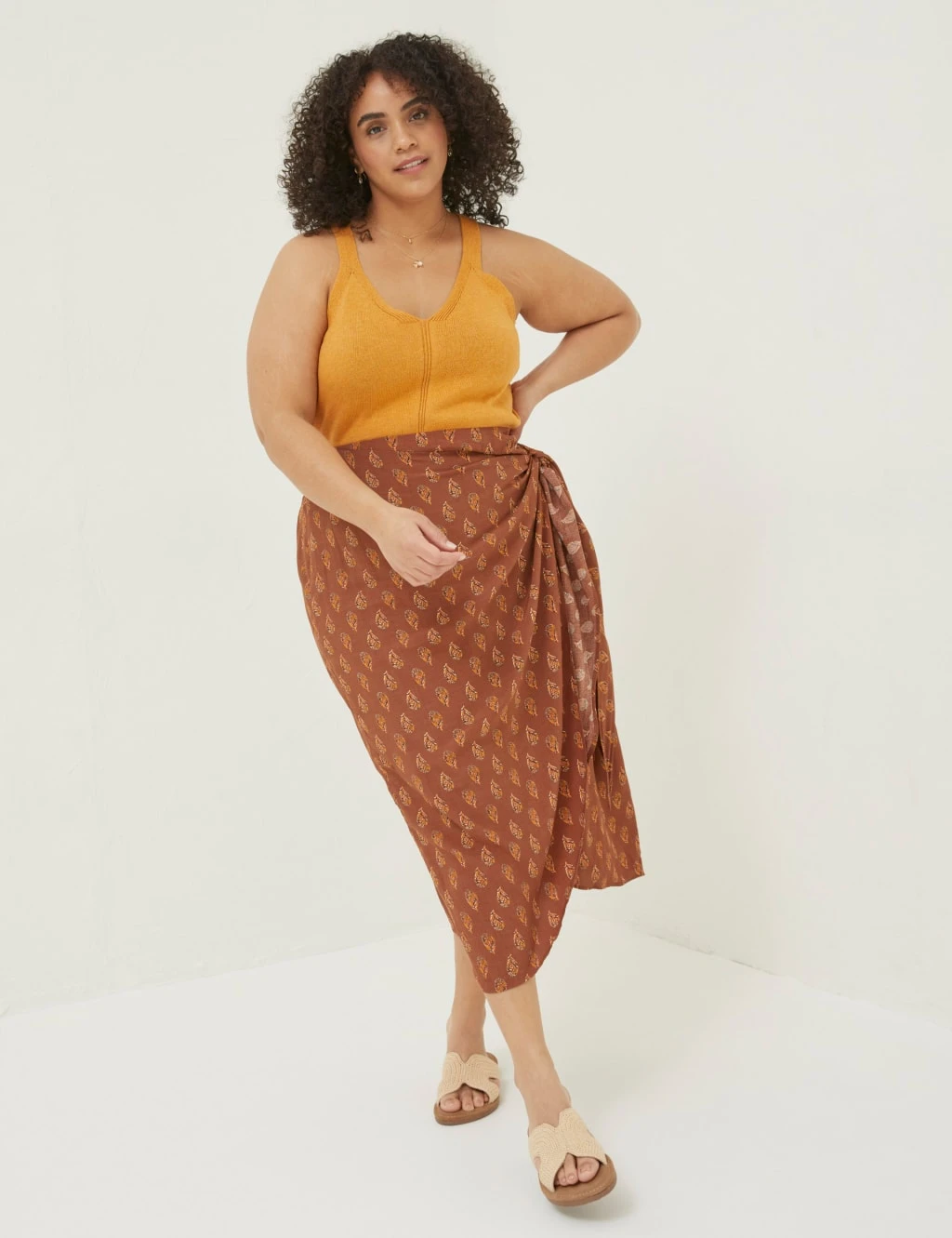 Printed Midi Wrap Skirt 6 Printed Midi Wrap Skirt - Image 6