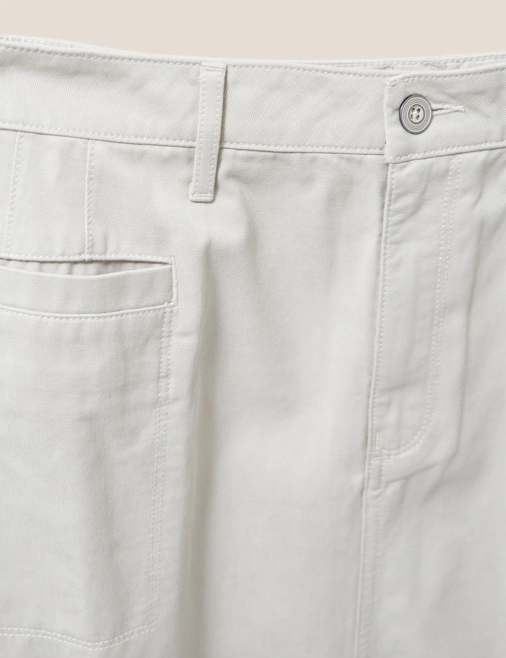 WHITE STUFF Cotton Blend Midi Pencil Skirt 6 WHITE STUFF Cotton Blend Midi Pencil Skirt - Image 6