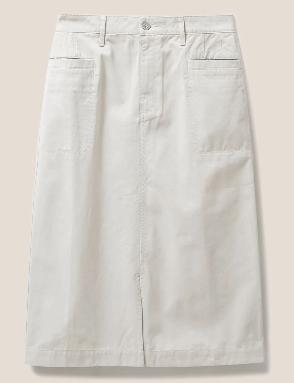 WHITE STUFF Cotton Blend Midi Pencil Skirt 2 WHITE STUFF Cotton Blend Midi Pencil Skirt - Image 2