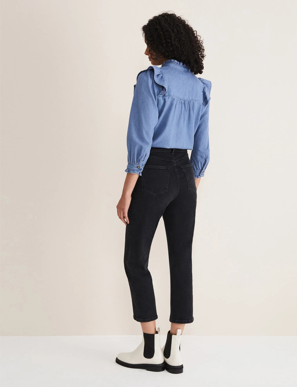 Button Front Straight Leg Jeans 4 Button Front Straight Leg Jeans - Image 4