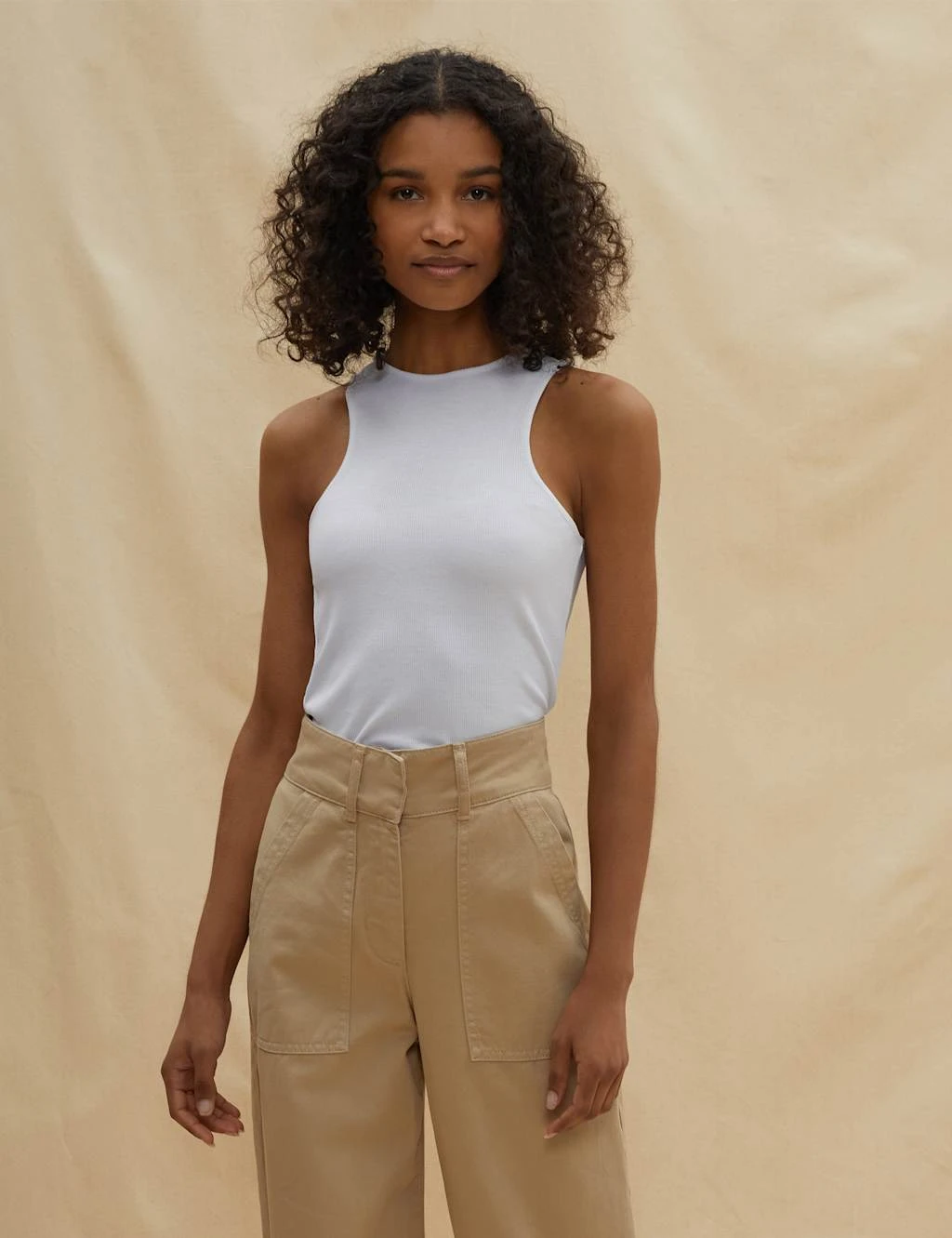 Ribbed Racer Back Vest 1 Ribbed Racer Back Vest