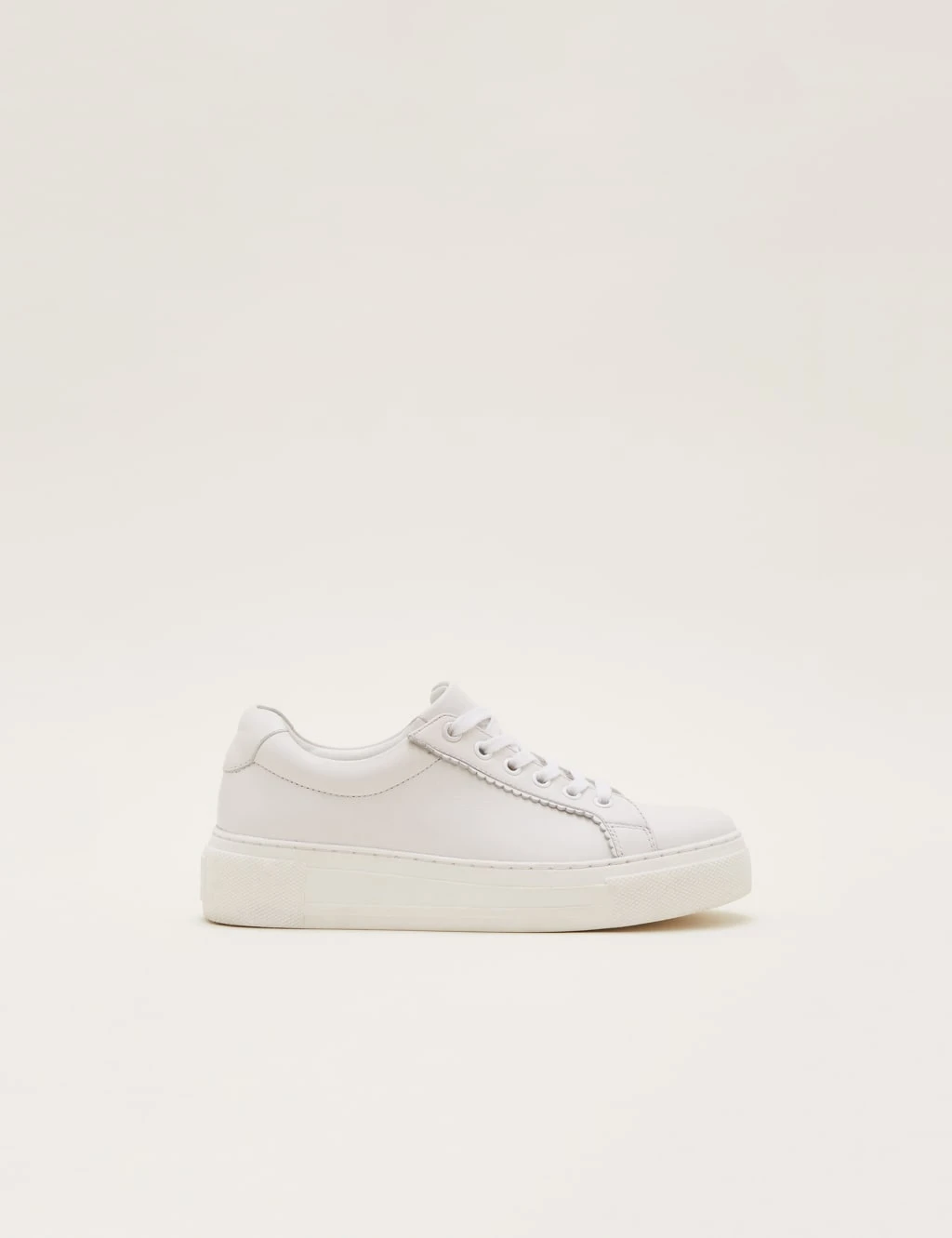 Leather Lace Up Chunky Trainers 2 Leather Lace Up Chunky Trainers - Image 2