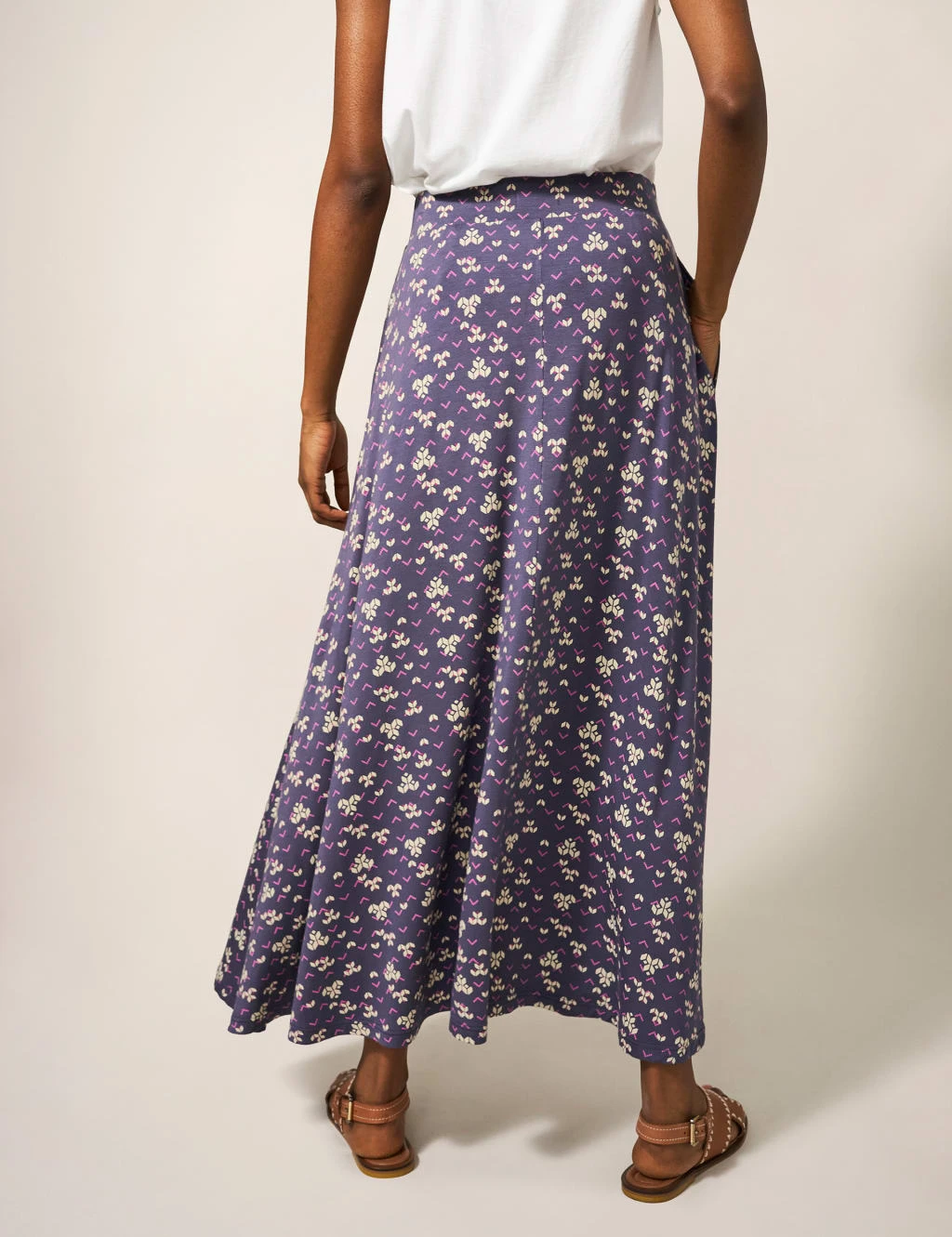 WHITE STUFF Printed Maxi A-Line Skirt 5 WHITE STUFF Printed Maxi A-Line Skirt - Image 5