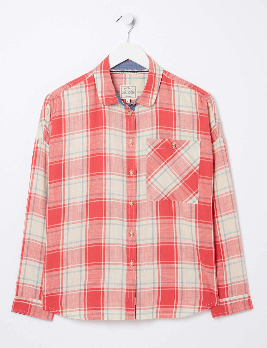 Pure Cotton Checked Collared Relaxed Shirt 2 Pure Cotton Checked Collared Relaxed Shirt - Image 2