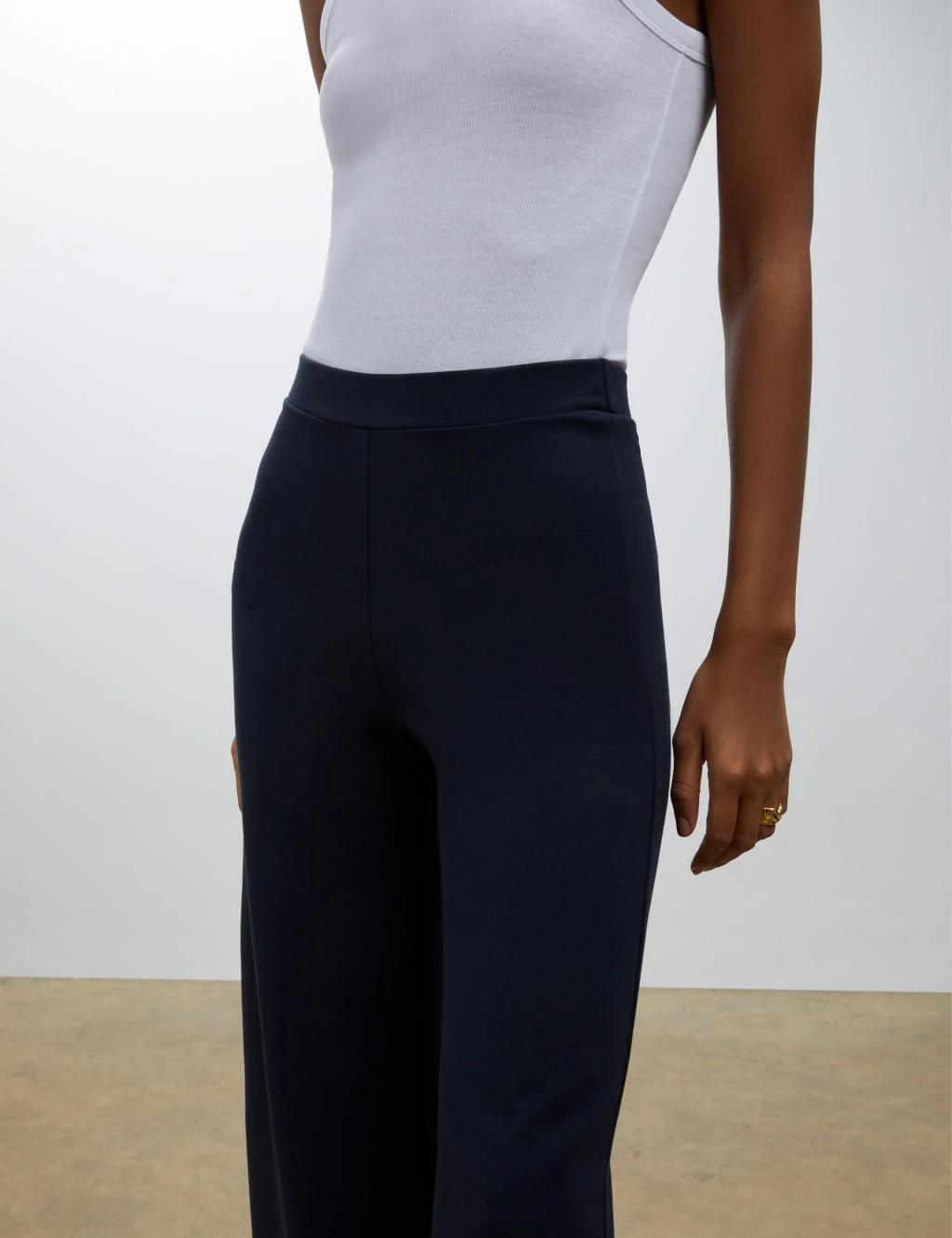 Elasticated Waist Wide Leg Trousers 3 Elasticated Waist Wide Leg Trousers - Image 3