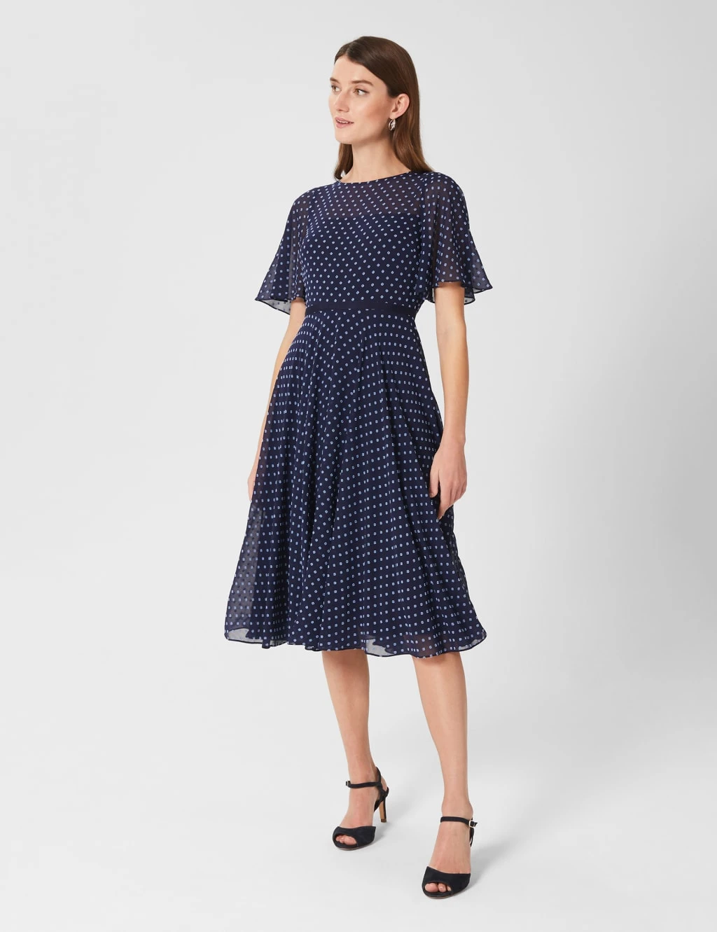 Polka Dot Midi Skater Dress 1 Polka Dot Midi Skater Dress