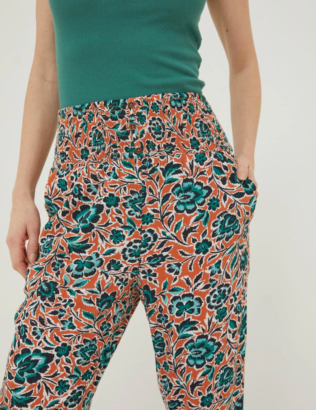 Floral Pull On Cuffed Joggers 3 Floral Pull On Cuffed Joggers - Image 3