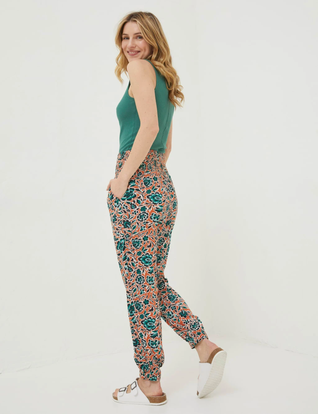 Floral Pull On Cuffed Joggers 4 Floral Pull On Cuffed Joggers - Image 4