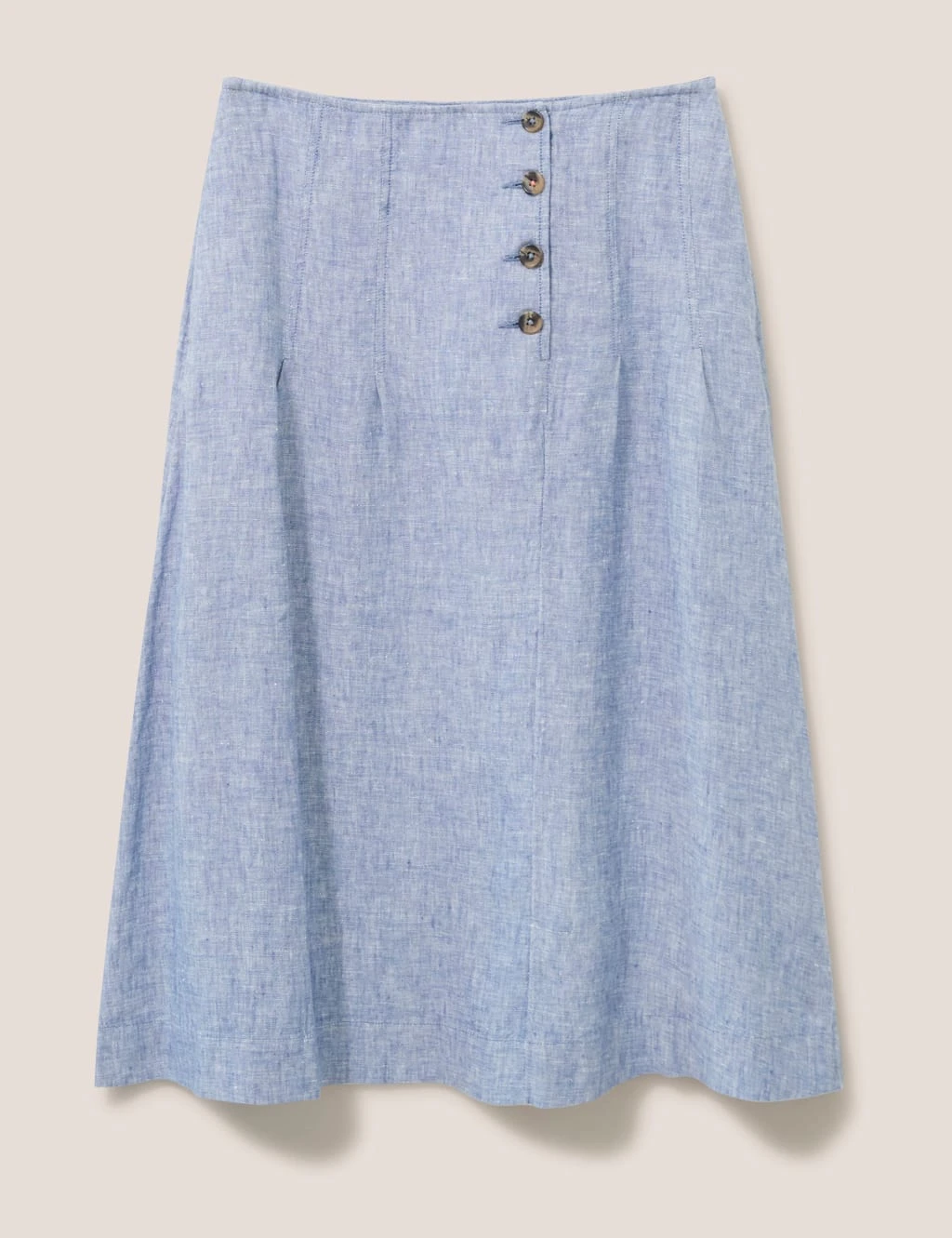 WHITE STUFF Pure Linen Midi Wrap Skirt 2 WHITE STUFF Pure Linen Midi Wrap Skirt - Image 2