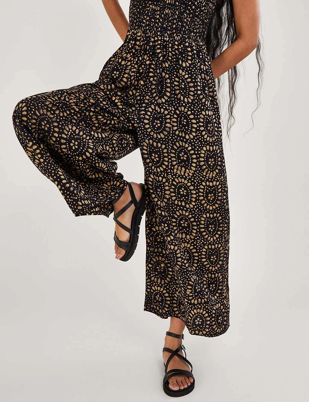 MONSOON Printed Sleeveless Wide Leg Jumpsuit 4 MONSOON Printed Sleeveless Wide Leg Jumpsuit - Image 4