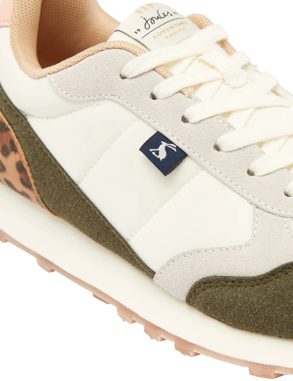 Joules Lace Up Leopard Print Trainers 3 Joules Lace Up Leopard Print Trainers - Image 3