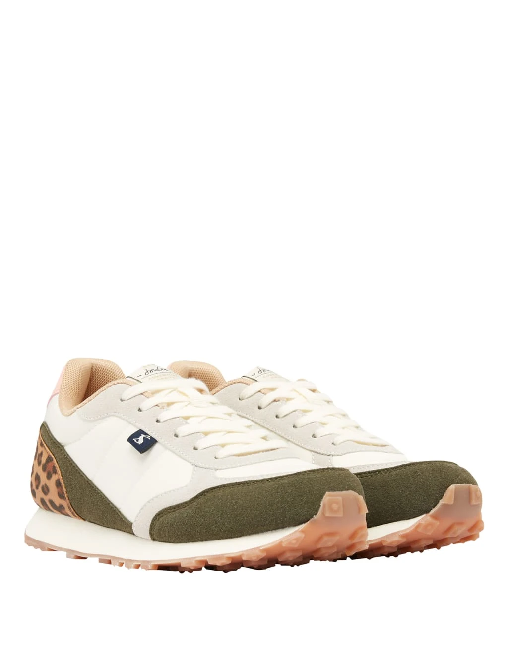 Joules Lace Up Leopard Print Trainers 2 Joules Lace Up Leopard Print Trainers - Image 2