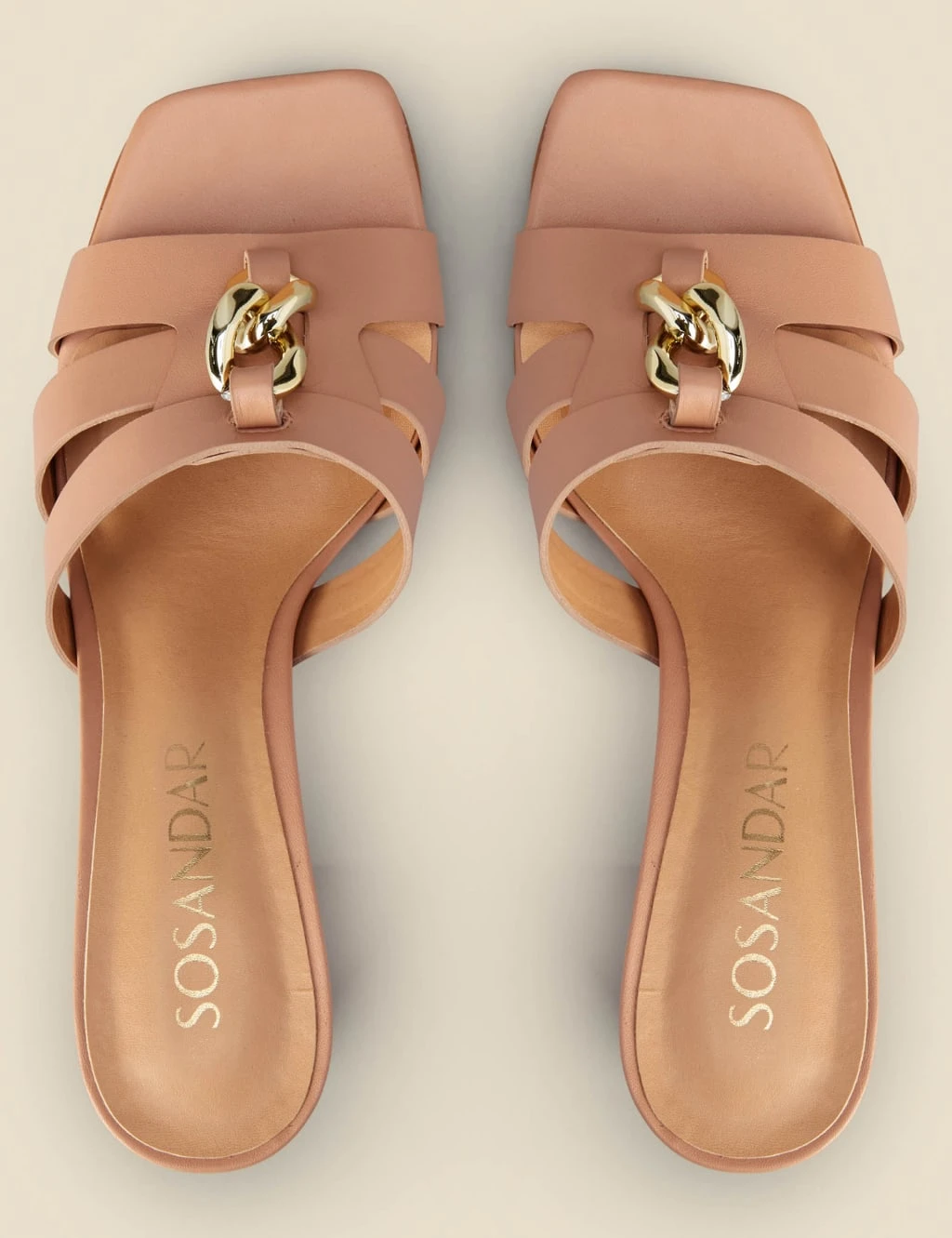 Leather Slip On Block Heel Square Toe Mules 3 Leather Slip On Block Heel Square Toe Mules - Image 3