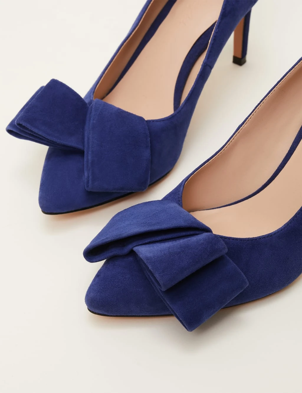 Suede Bow Stiletto Heel Court Shoes 3 Suede Bow Stiletto Heel Court Shoes - Image 3