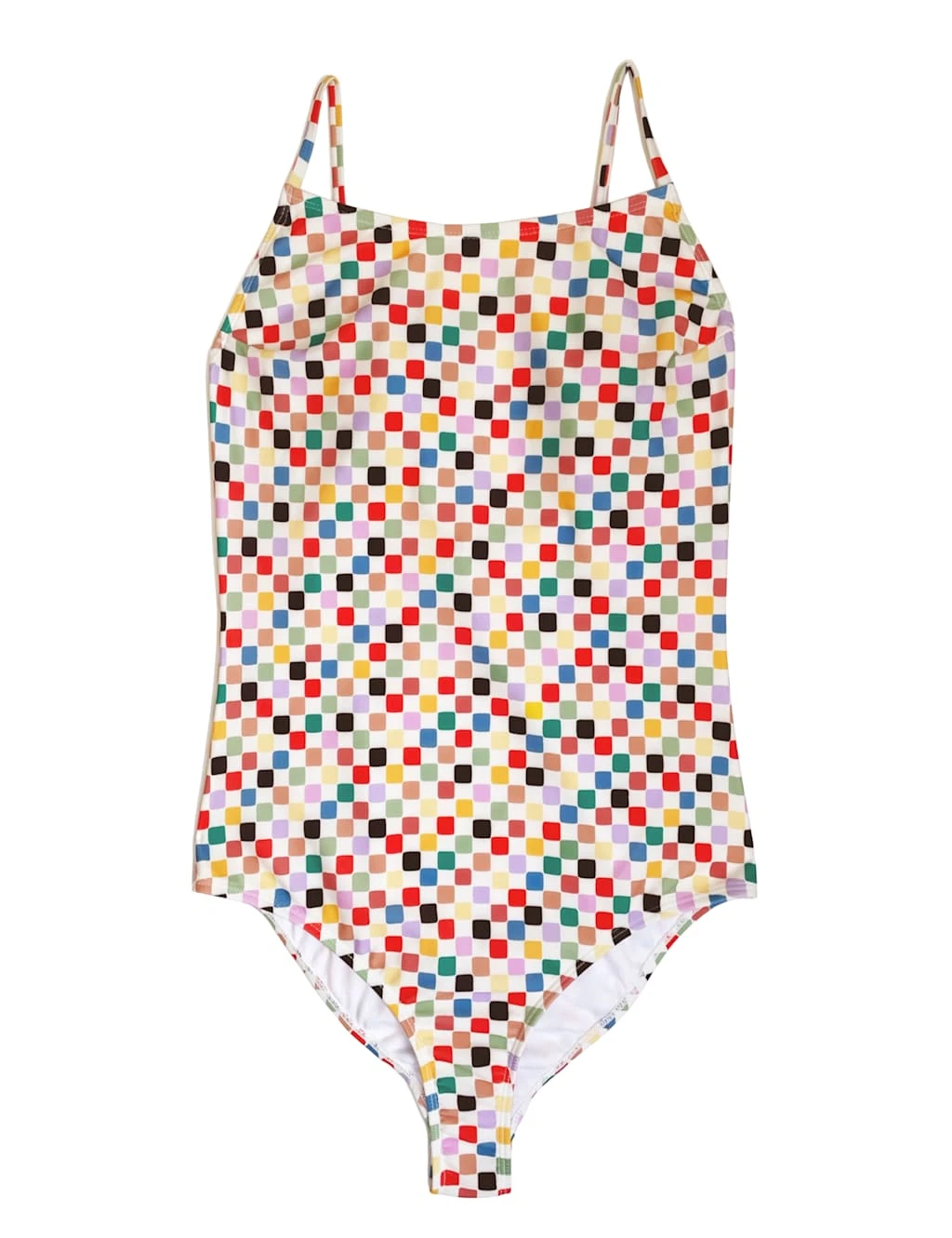 Checked Scoop Neck Swimsuit 2 Checked Scoop Neck Swimsuit - Image 2