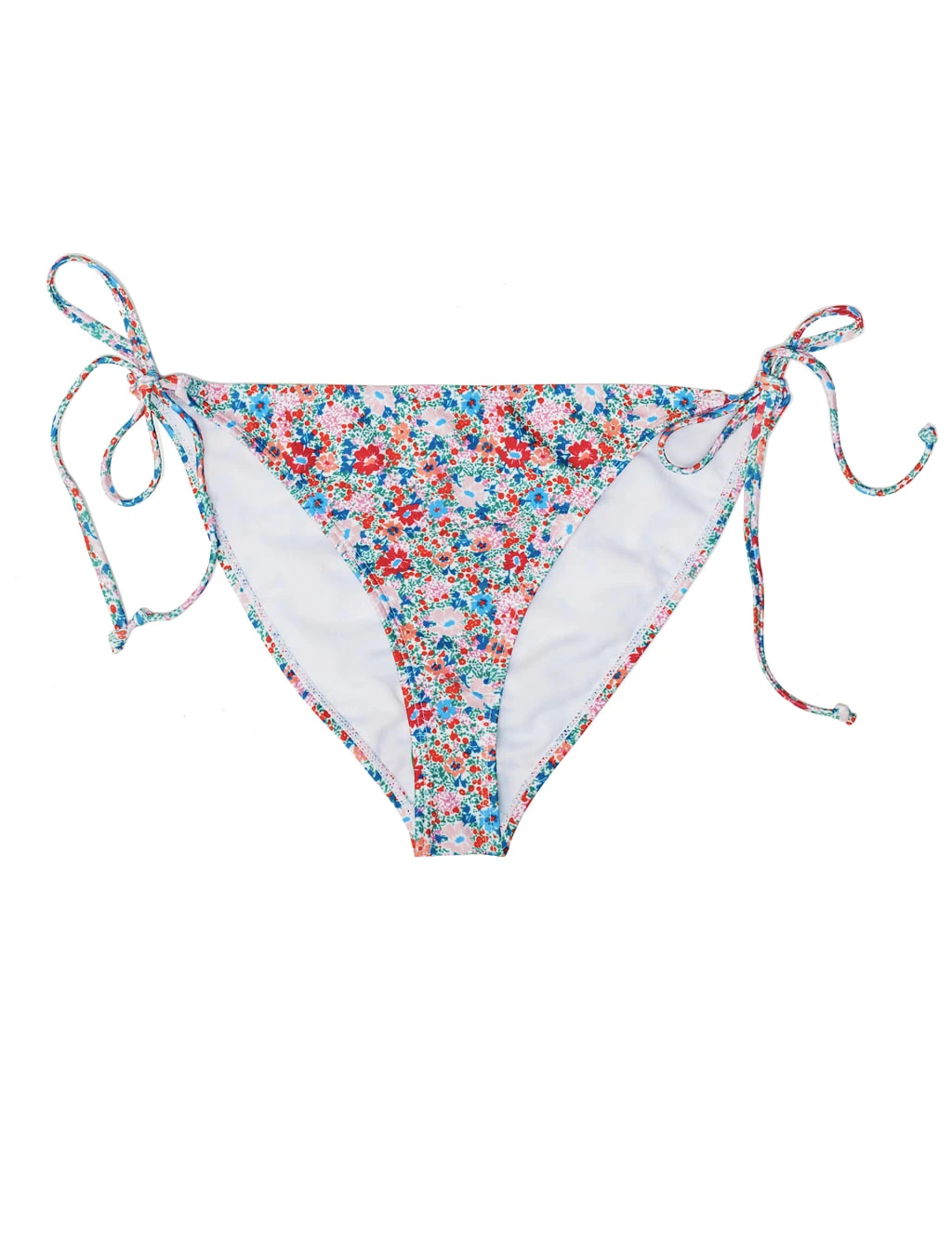 Floral Tie Side High Leg Bikini Bottoms 2 Floral Tie Side High Leg Bikini Bottoms - Image 2