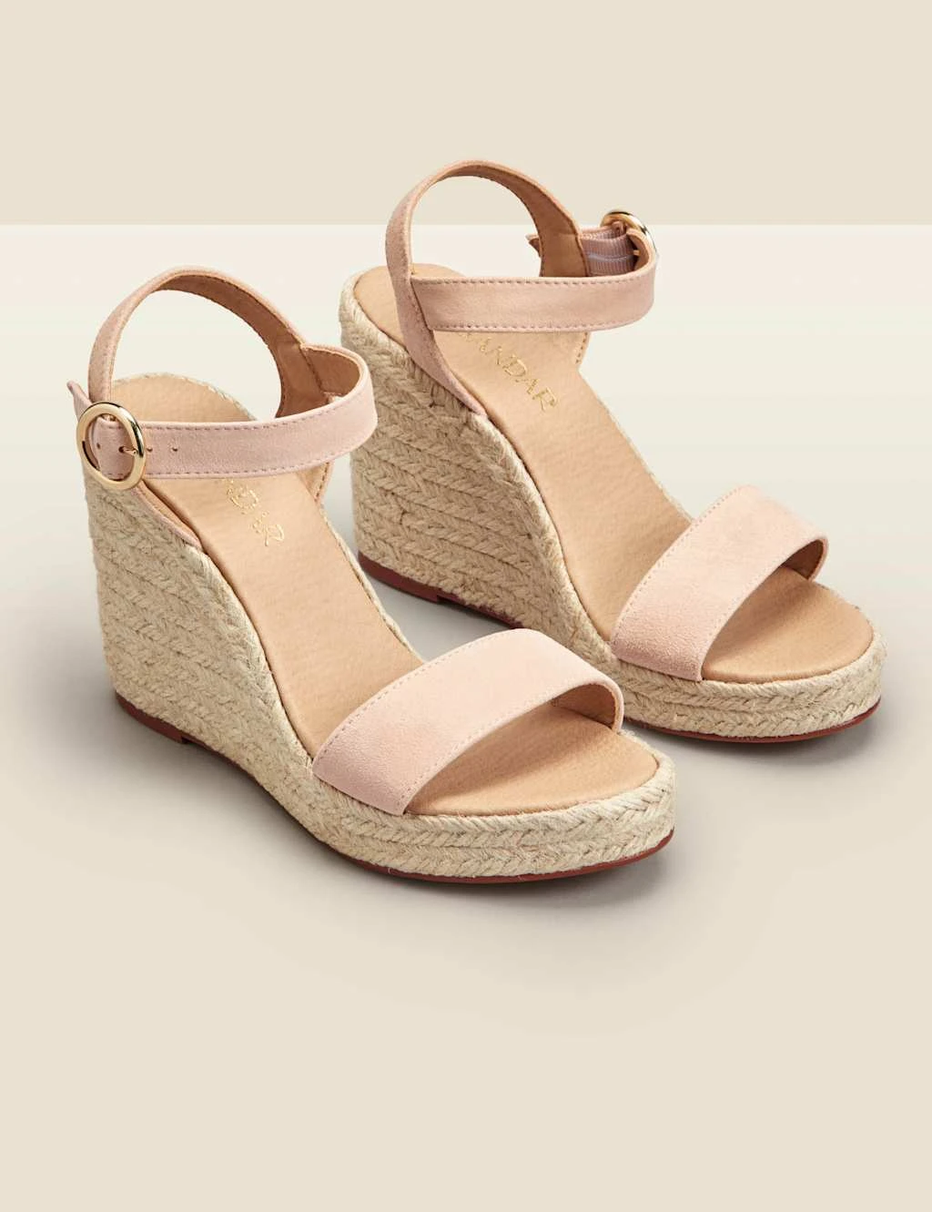 Suede Buckle Ankle Strap Wedge Espadrilles 2 Suede Buckle Ankle Strap Wedge Espadrilles - Image 2