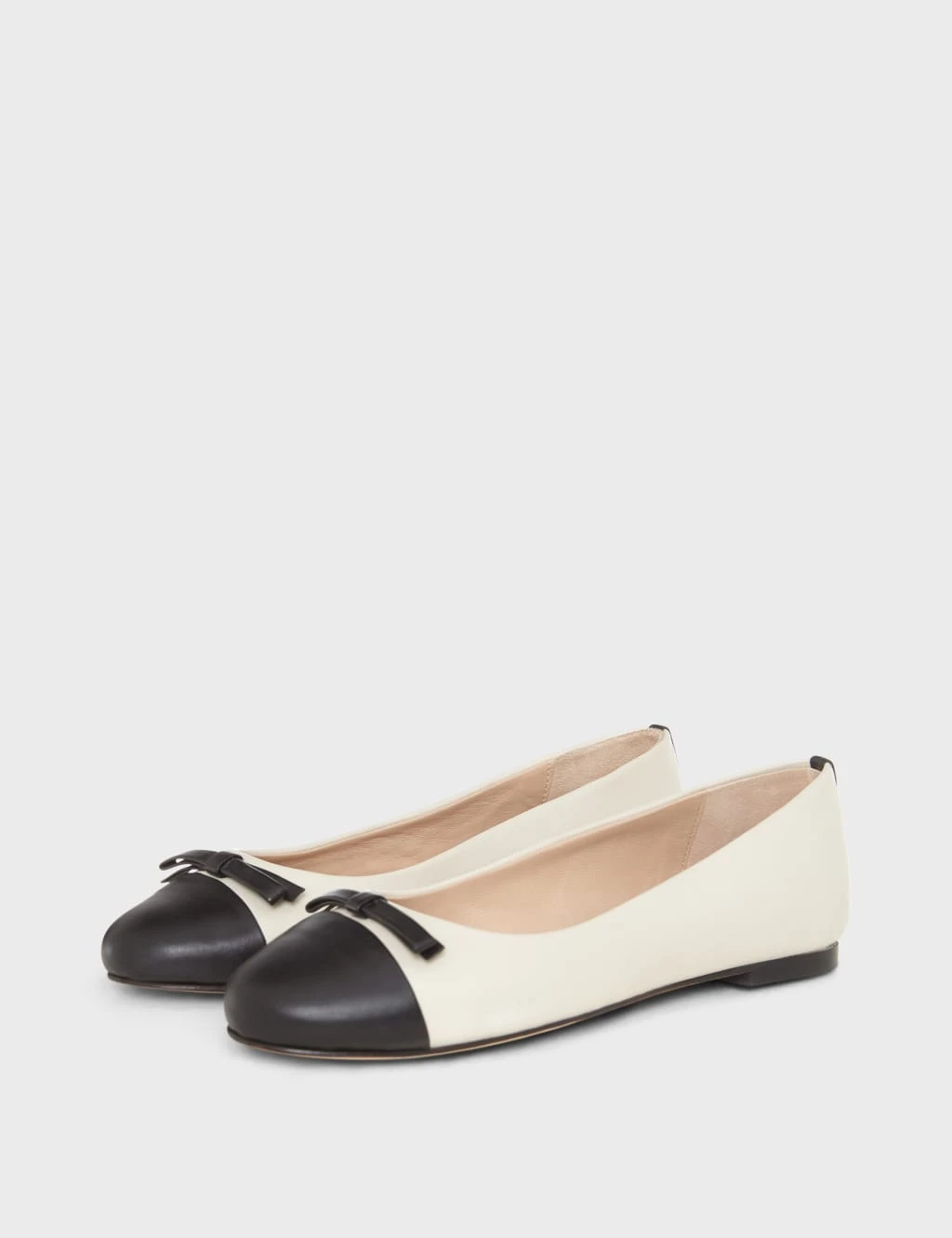 Leather Bow Flat Ballet Pumps 3 Leather Bow Flat Ballet Pumps - Image 3