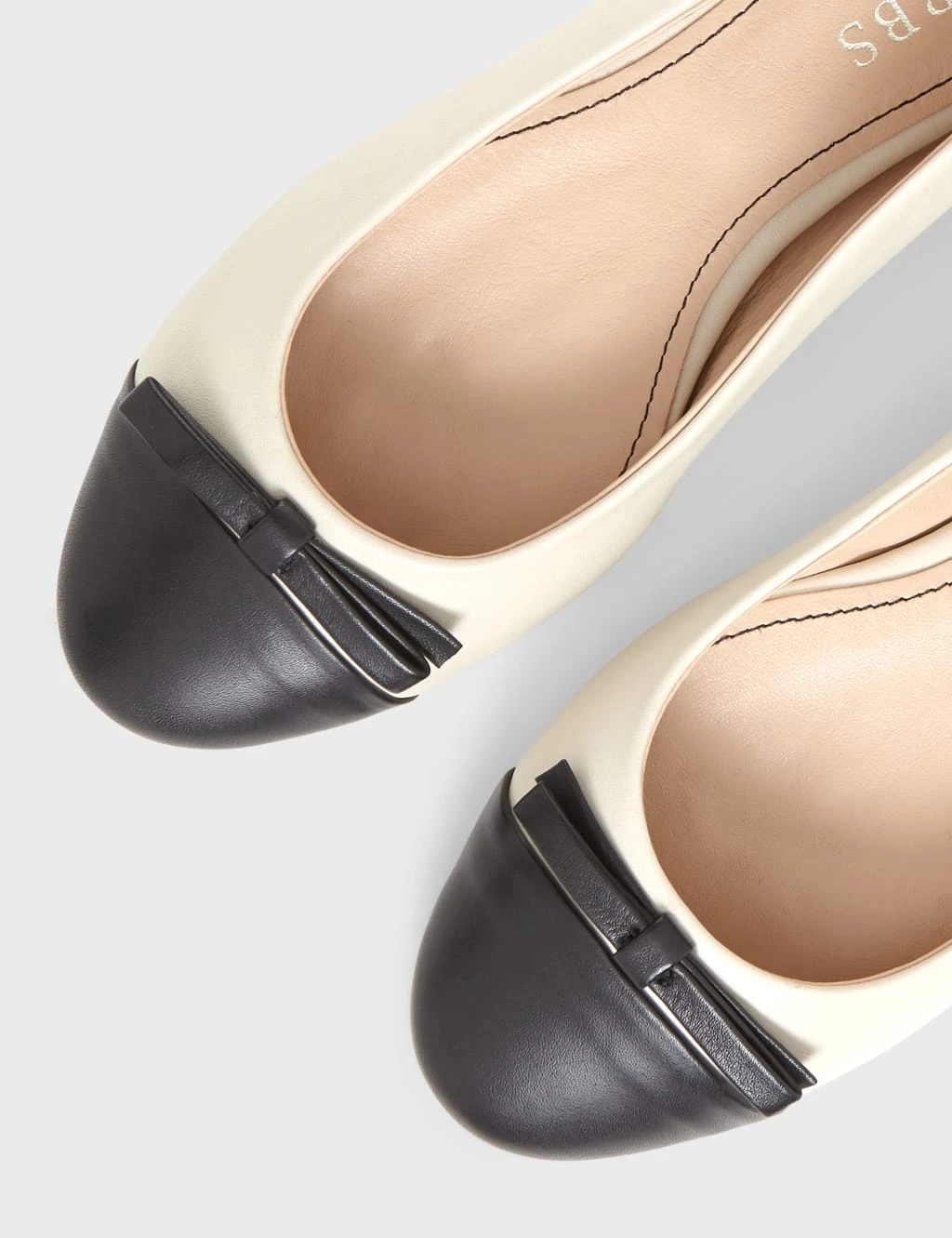 Leather Bow Flat Ballet Pumps 5 Leather Bow Flat Ballet Pumps - Image 5
