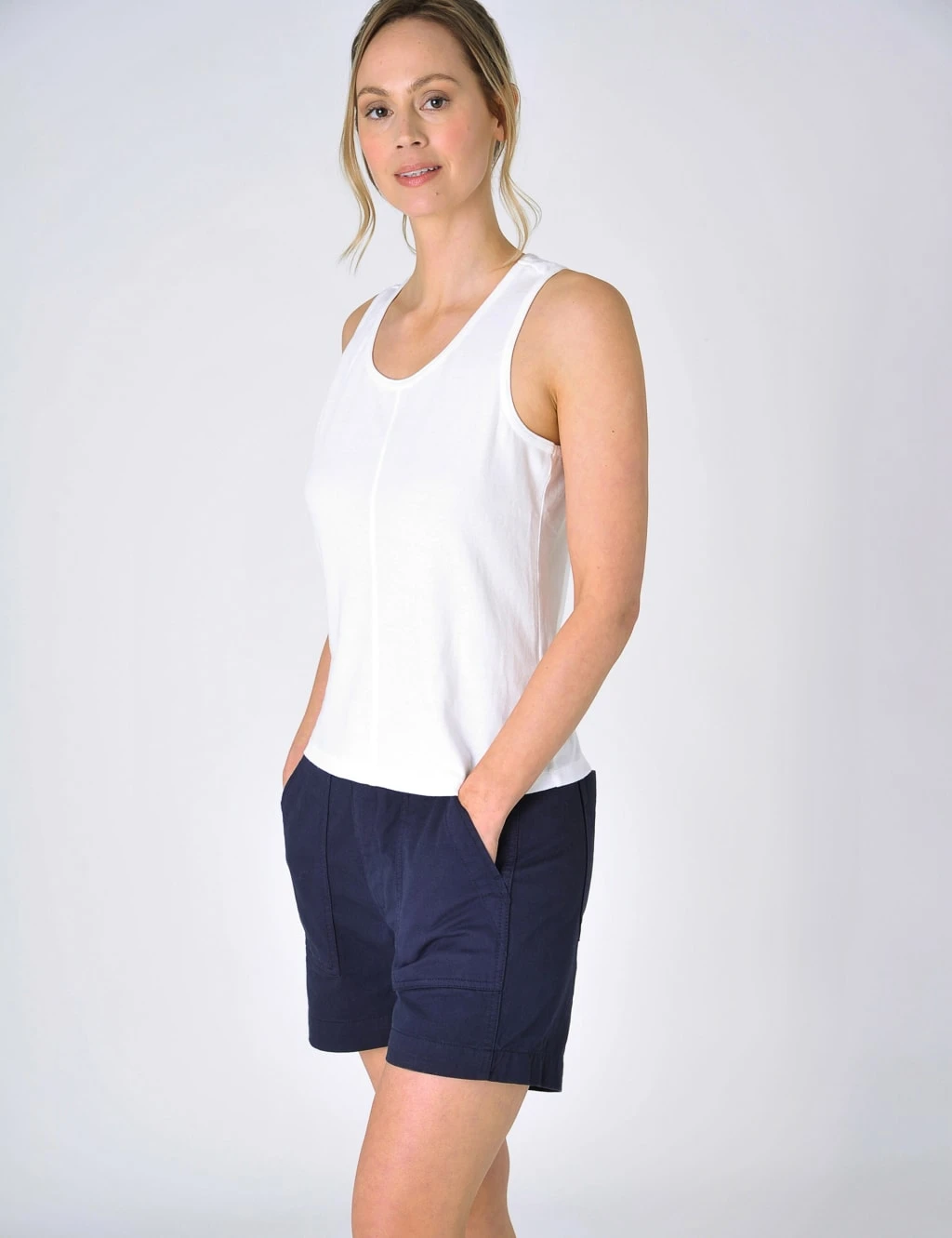 Cotton Blend Vest With Linen 1 Cotton Blend Vest With Linen