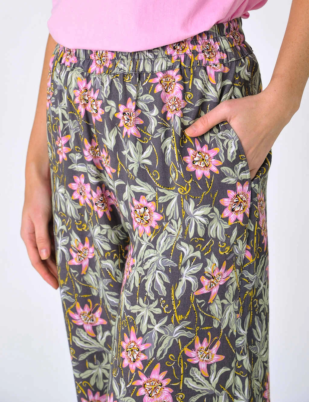 Floral Flared Wide Leg Trousers 3 Floral Flared Wide Leg Trousers - Image 3