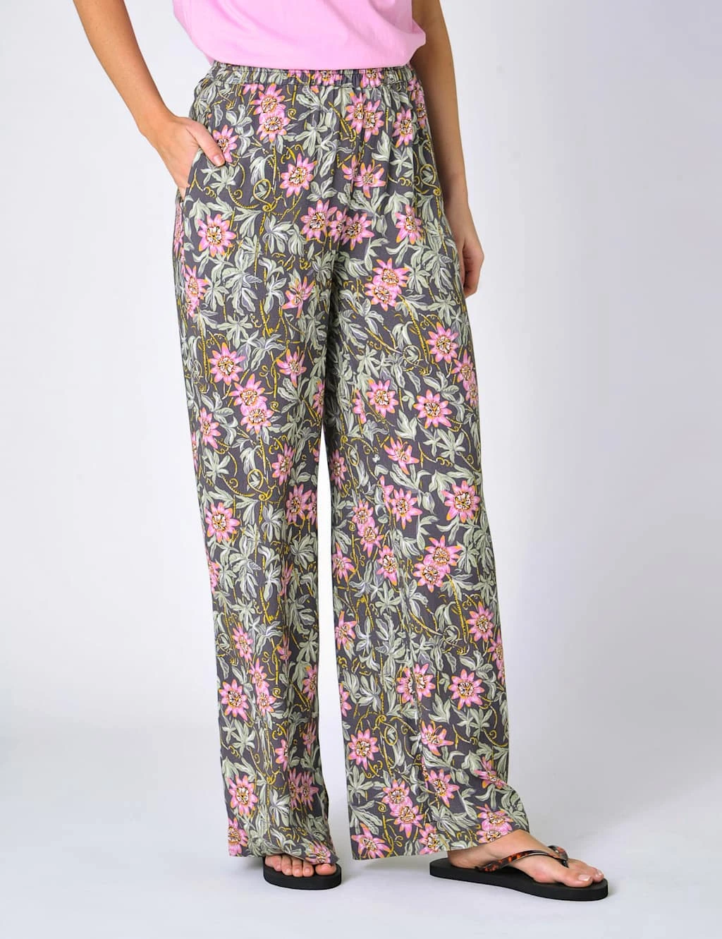 Floral Flared Wide Leg Trousers 4 Floral Flared Wide Leg Trousers - Image 4