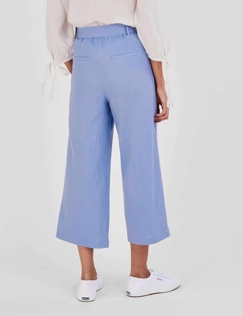 MONSOON Linen Blend Belted Straight Leg Culottes 4 MONSOON Linen Blend Belted Straight Leg Culottes - Image 4