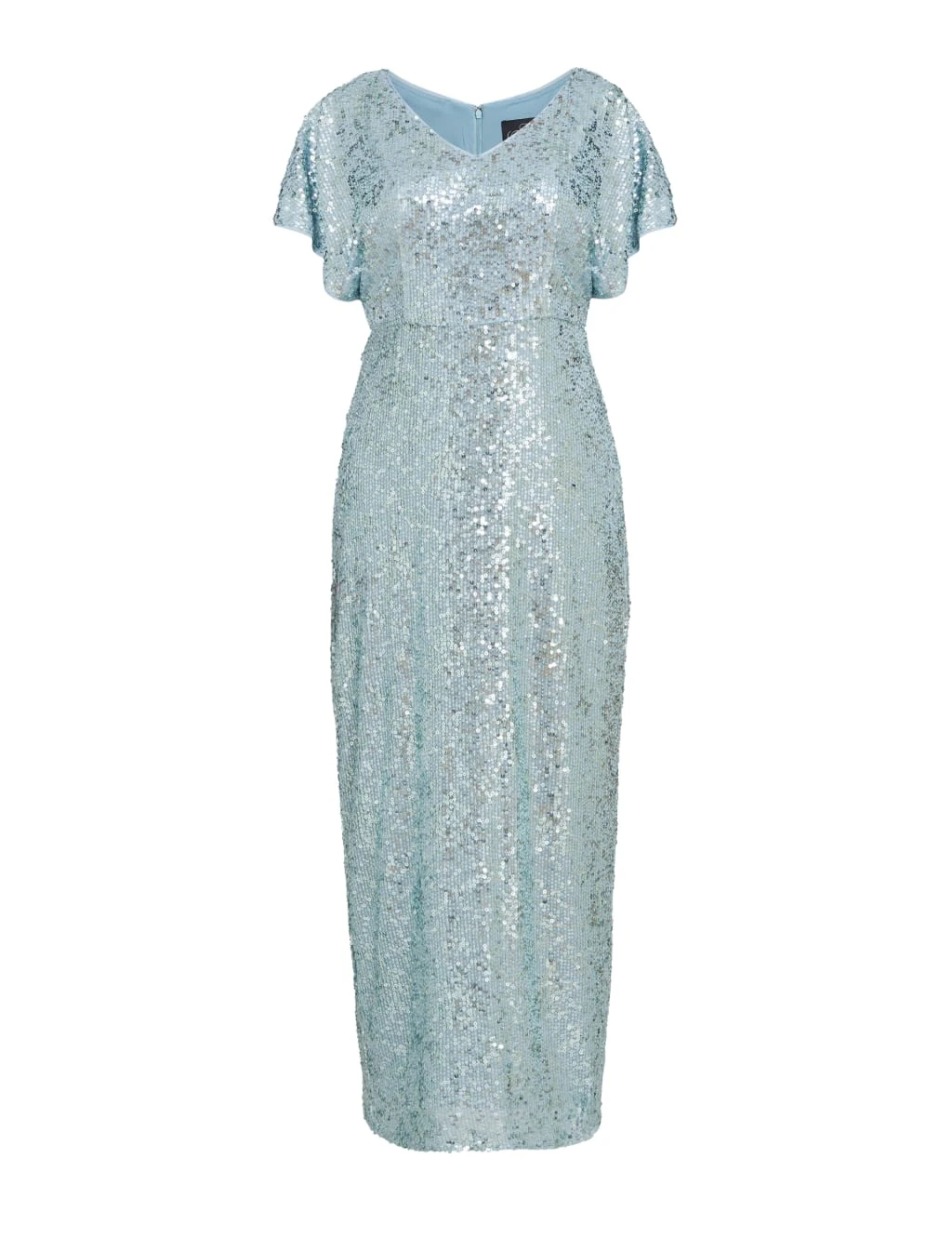 Sequin Embellished V-Neck Maxi Column Dress 2 Sequin Embellished V-Neck Maxi Column Dress - Image 2