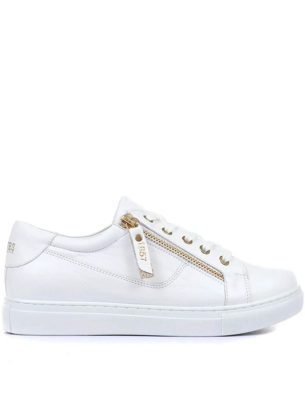 Jones Bootmaker Leather Lace Detail Trainers 5 Jones Bootmaker Leather Lace Detail Trainers - Image 5