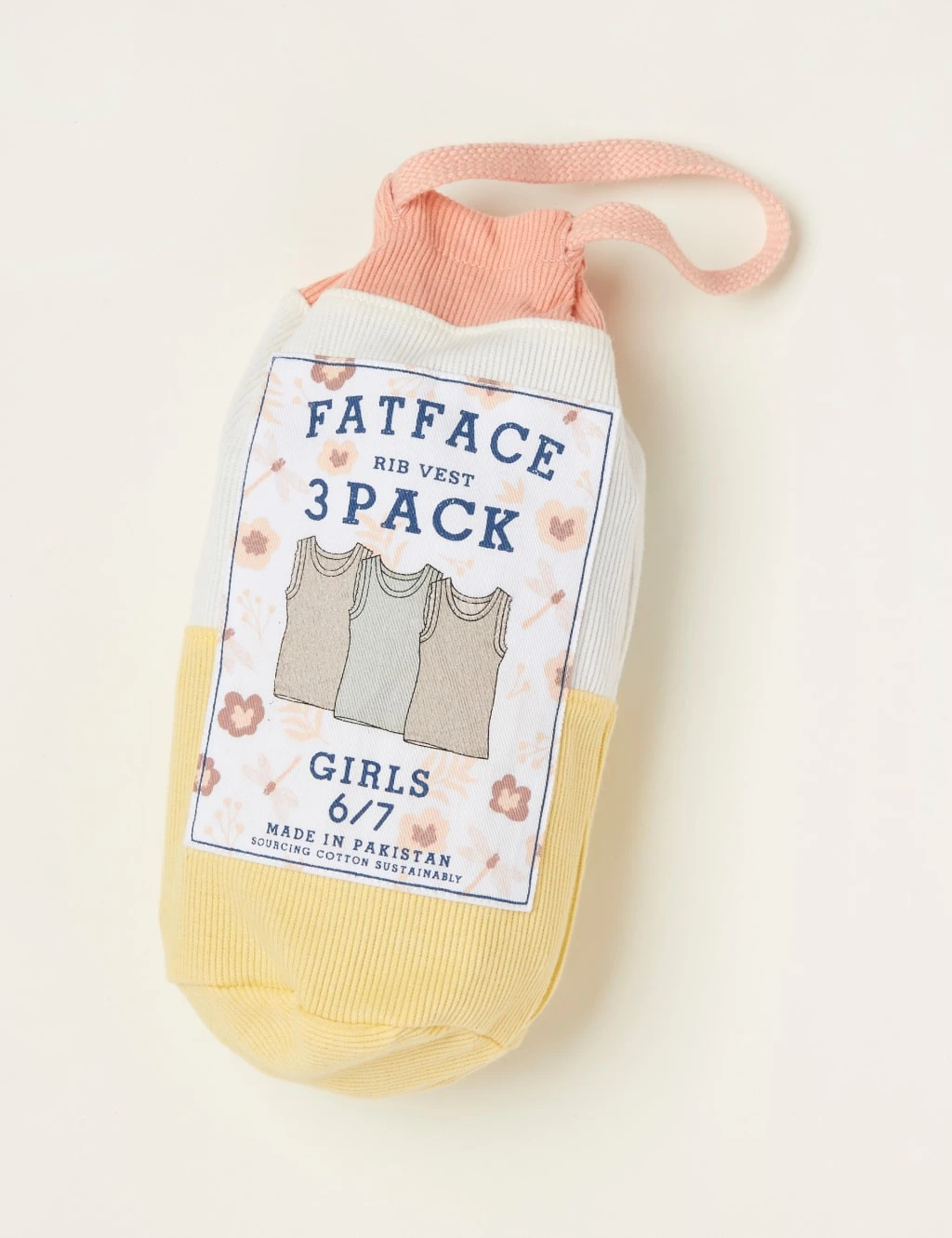 3pk Cotton Blend Ribbed Vests (3-13 Yrs) 2 3pk Cotton Blend Ribbed Vests (3-13 Yrs) - Image 2