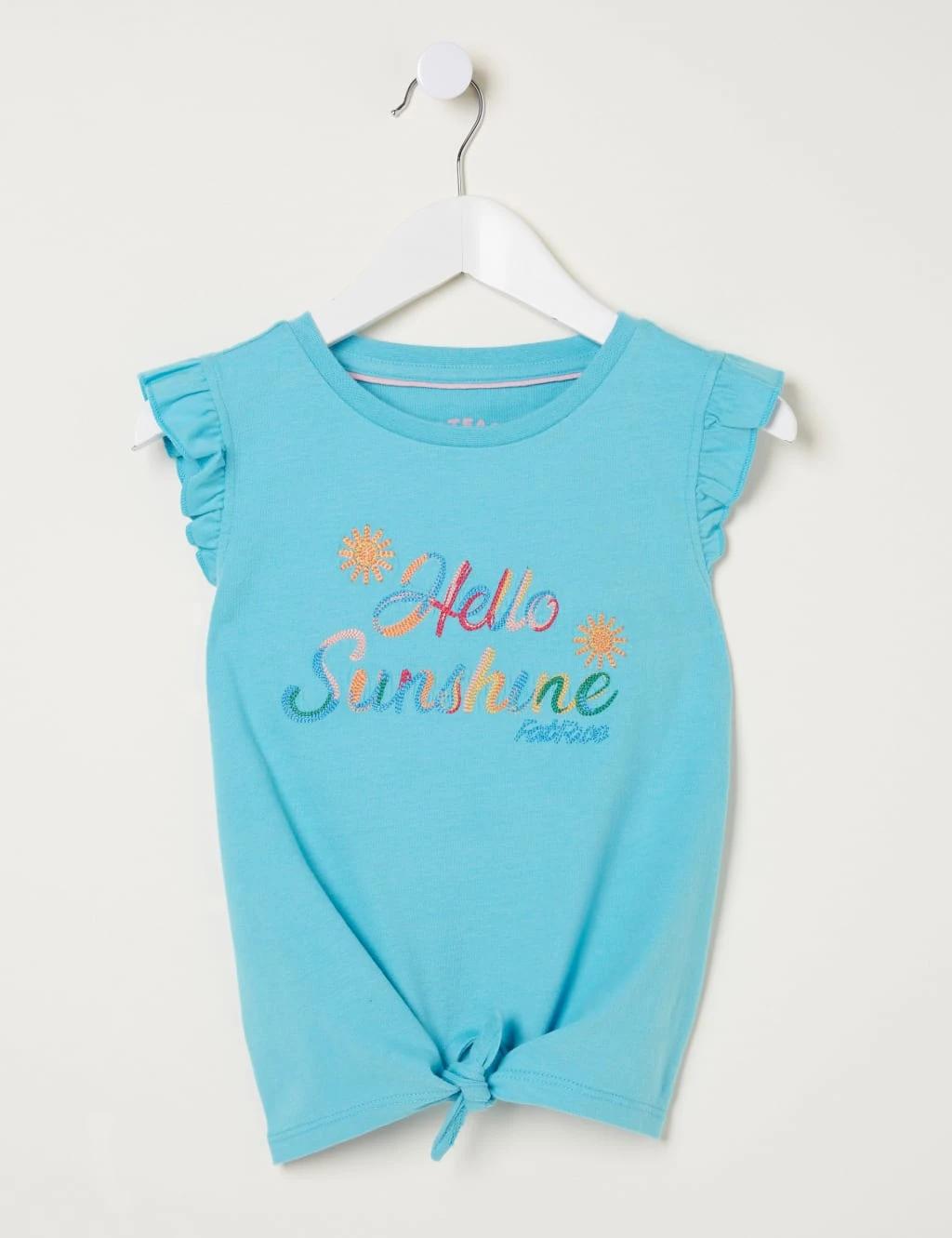 Pure Cotton Embroidered Slogan T-Shirt (3-13 Yrs) 1 Pure Cotton Embroidered Slogan T-Shirt (3-13 Yrs)