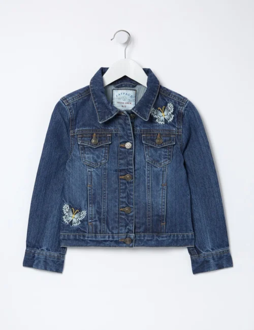 Denim Embroidered Jacket (3-13 Yrs)