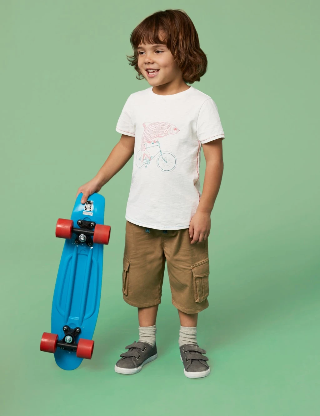 WHITE STUFF Pure Cotton Fish Graphic T-Shirt (3-10 Yrs) 3 WHITE STUFF Pure Cotton Fish Graphic T-Shirt (3-10 Yrs) - Image 3