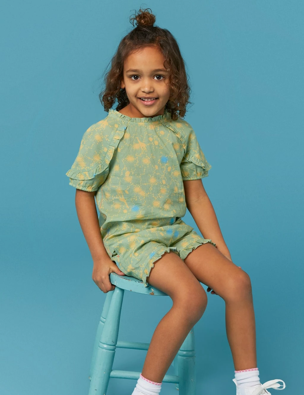 WHITE STUFF Pure Cotton Giraffe Print Top (3-10 Yrs) 1 WHITE STUFF Pure Cotton Giraffe Print Top (3-10 Yrs)