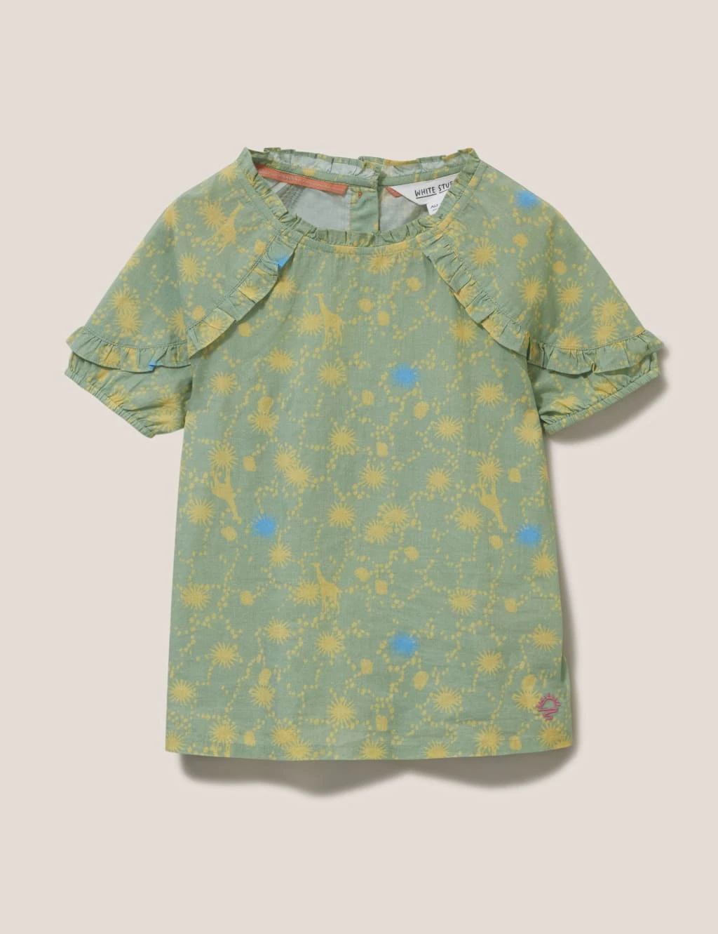 WHITE STUFF Pure Cotton Giraffe Print Top (3-10 Yrs) 2 WHITE STUFF Pure Cotton Giraffe Print Top (3-10 Yrs) - Image 2