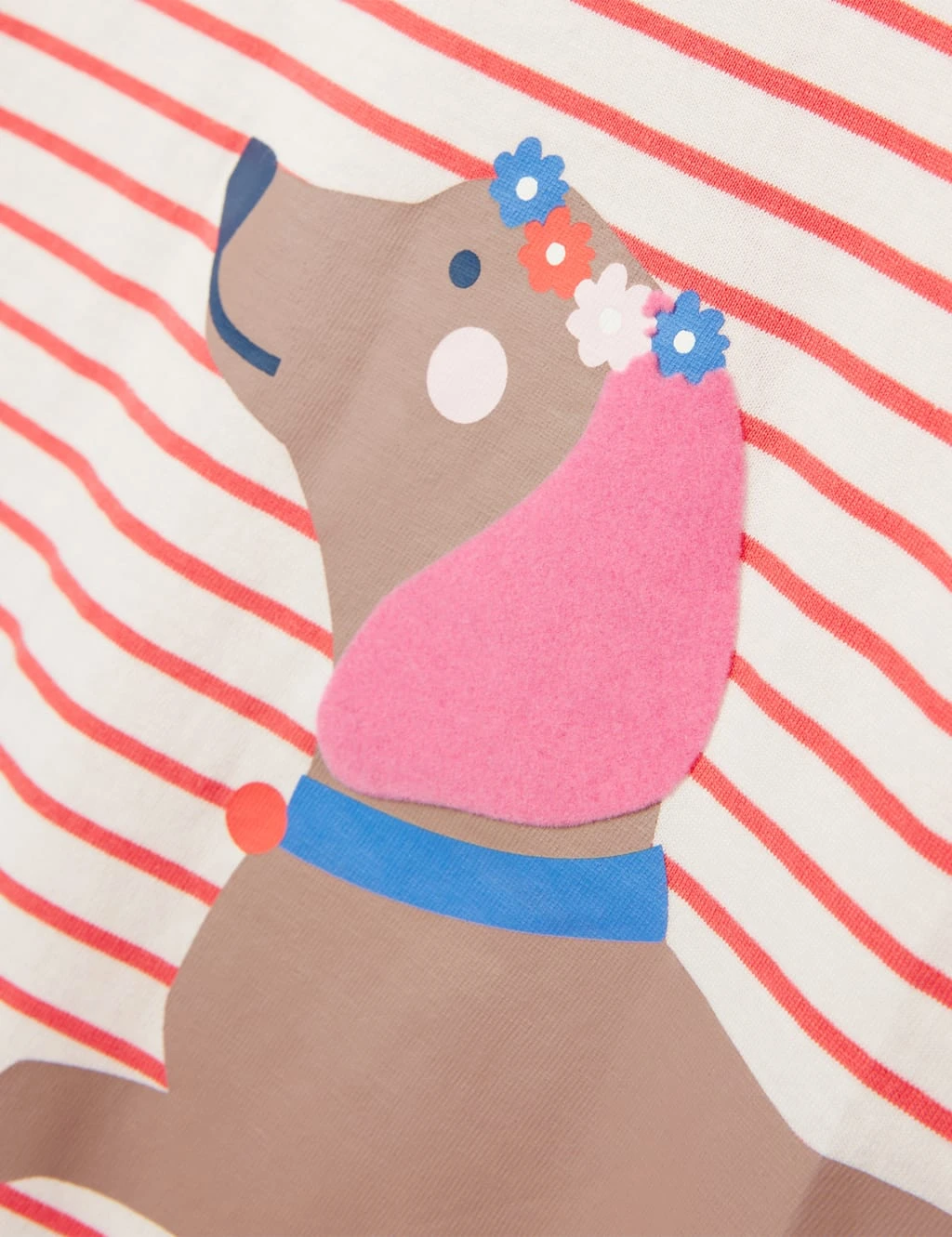 Joules Pure Cotton Striped Dog T-Shirt (2-12 Yrs) 2 Joules Pure Cotton Striped Dog T-Shirt (2-12 Yrs) - Image 2