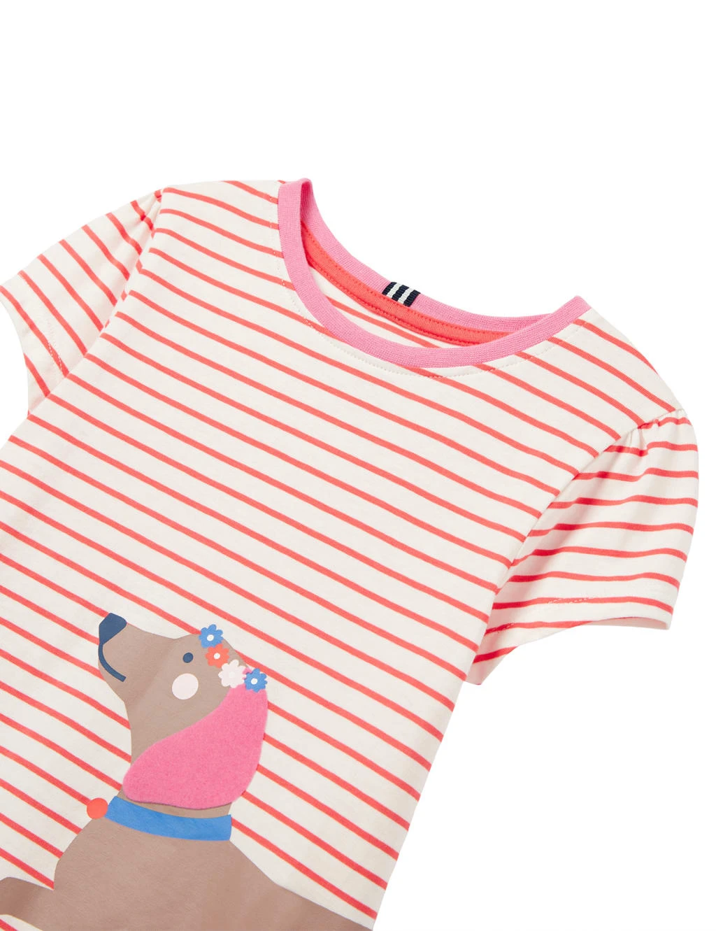 Joules Pure Cotton Striped Dog T-Shirt (2-12 Yrs) 4 Joules Pure Cotton Striped Dog T-Shirt (2-12 Yrs) - Image 4