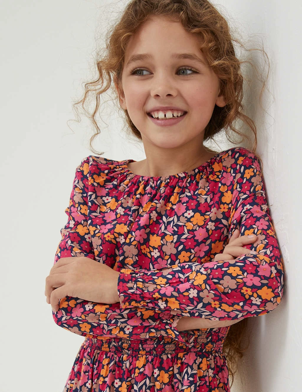 Floral Shirred Dress (3-13 Yrs) 3 Floral Shirred Dress (3-13 Yrs) - Image 3