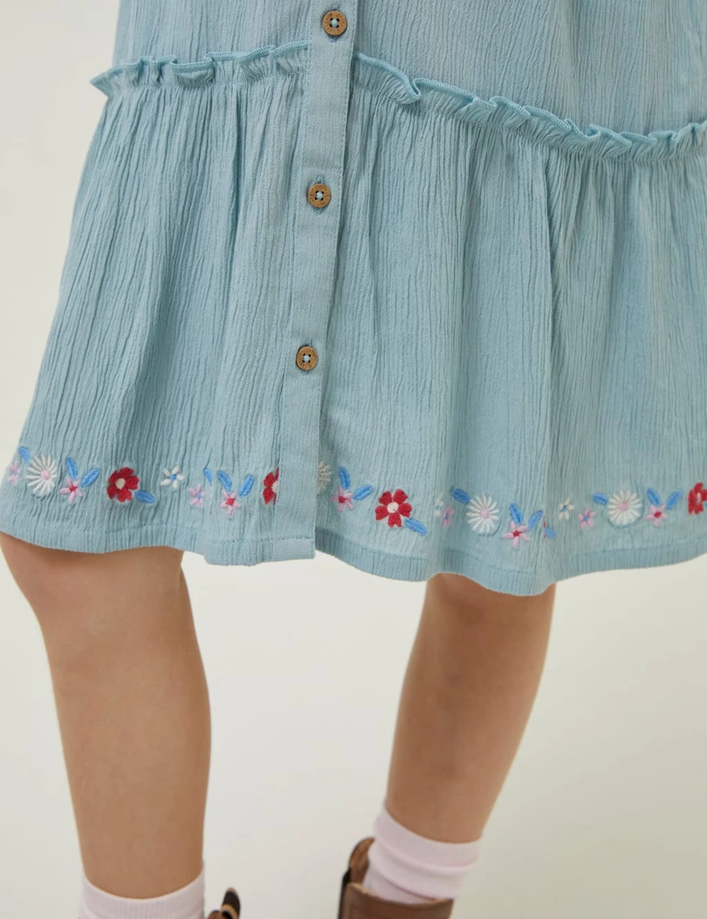 Floral Embroidered Frill Dress (3-13 Yrs) 4 Floral Embroidered Frill Dress (3-13 Yrs) - Image 4