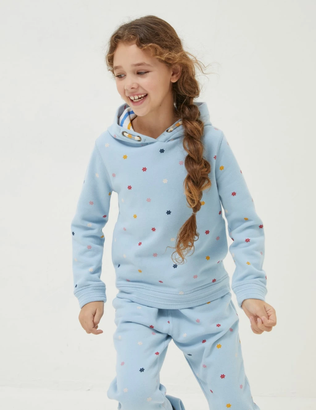 Cotton Rich Floral Hoodie (3-13 Yrs) 1 Cotton Rich Floral Hoodie (3-13 Yrs)