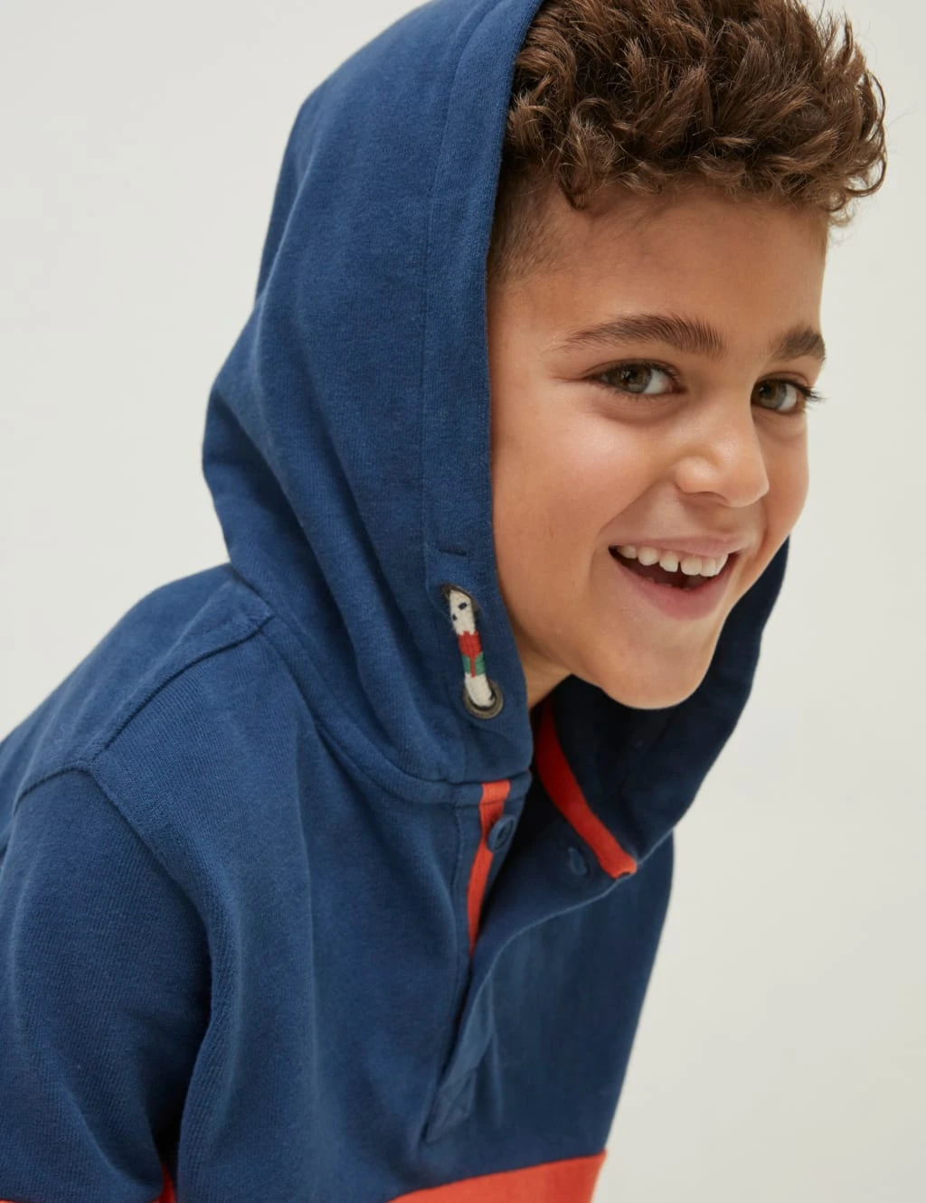 Pure Cotton Colour Block Hoodie (3-13 Yrs) 4 Pure Cotton Colour Block Hoodie (3-13 Yrs) - Image 4