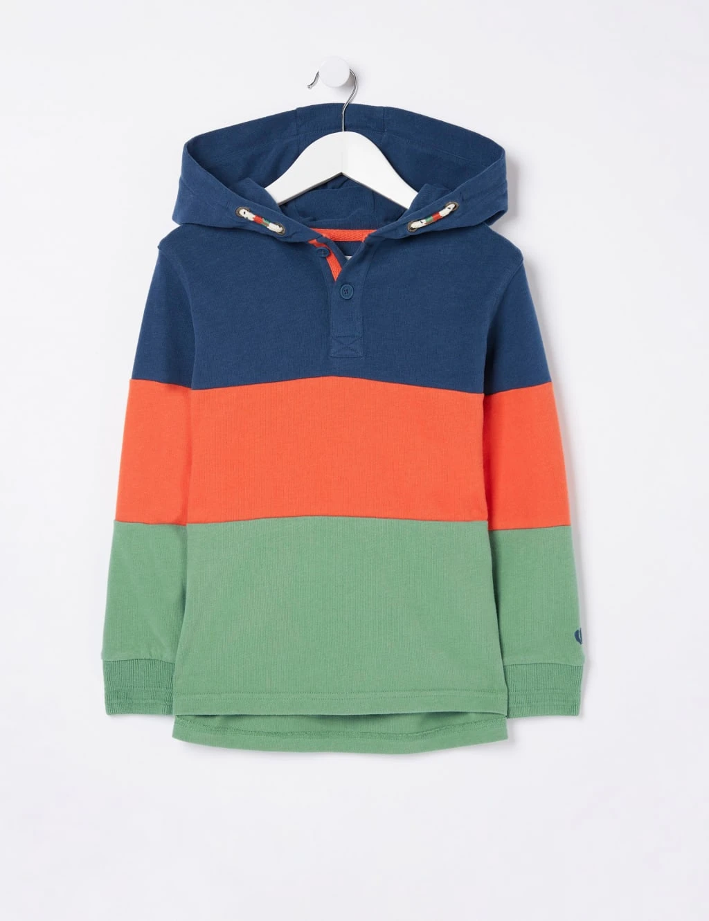 Pure Cotton Colour Block Hoodie (3-13 Yrs) 2 Pure Cotton Colour Block Hoodie (3-13 Yrs) - Image 2