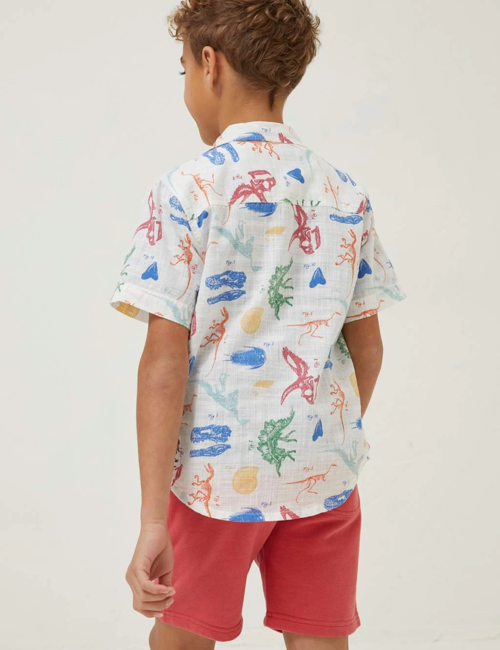 Pure Cotton Fossil Print Shirt (3-13 Yrs) 4 Pure Cotton Fossil Print Shirt (3-13 Yrs) - Image 4