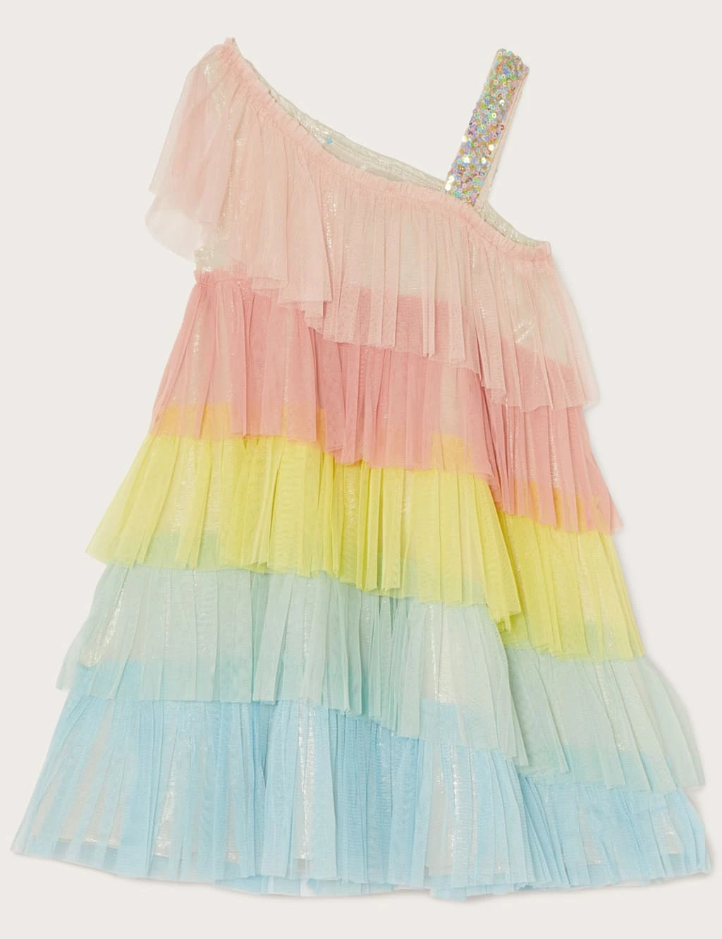MONSOON Colour Block Tiered Tulle Dress (3-15 Yrs) 2 MONSOON Colour Block Tiered Tulle Dress (3-15 Yrs) - Image 2