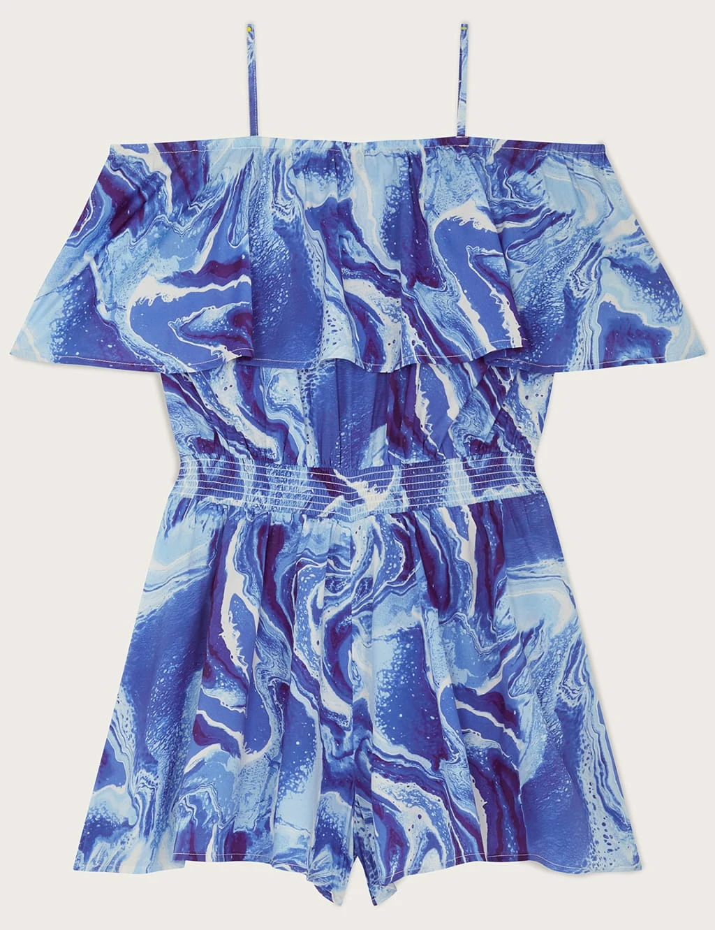MONSOON Marble Print Frill Playsuit (7-15 Yrs) 2 MONSOON Marble Print Frill Playsuit (7-15 Yrs) - Image 2