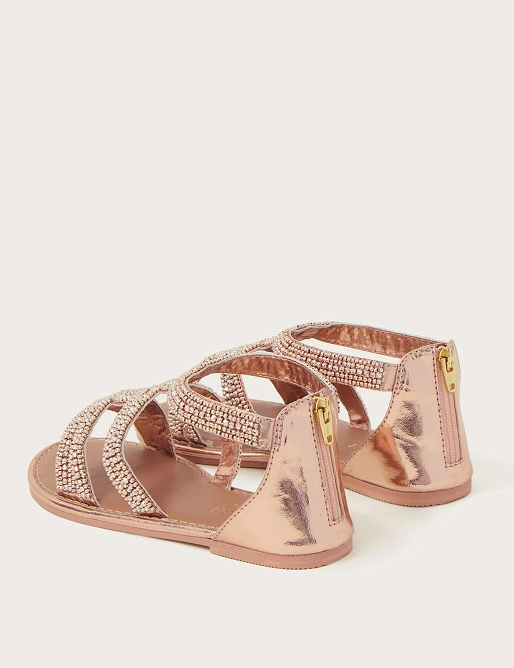 MONSOON Kids' Metallic Embellished Sandals (Kids Size 1-13) 3 MONSOON Kids' Metallic Embellished Sandals (Kids Size 1-13) - Image 3