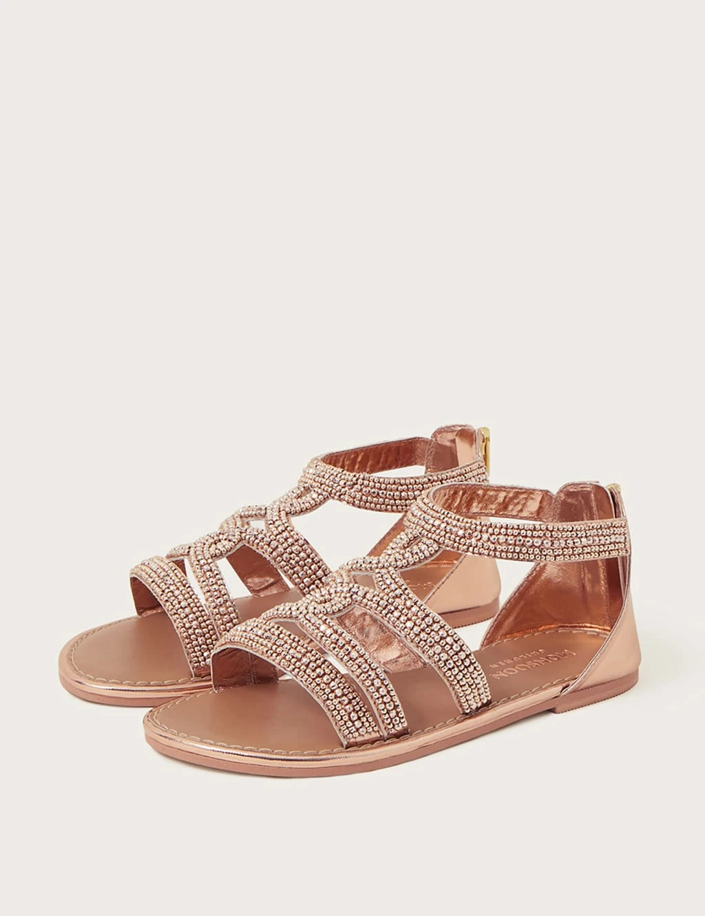MONSOON Kids' Metallic Embellished Sandals (Kids Size 1-13) 2 MONSOON Kids' Metallic Embellished Sandals (Kids Size 1-13) - Image 2